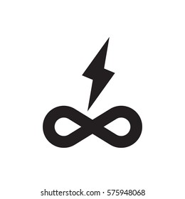 endless battery icon illustration isolated vector sign symbol