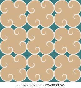 Endless Beige Floral abstract Pattern simple and elegant vintage seamless pattern ornate floral elements in shades of beige and blue. for scrapbooking, gift wrap, and interior, kitchen and bathroom 