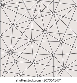 Endless bionic structure vector background. Grid seamless pattern.