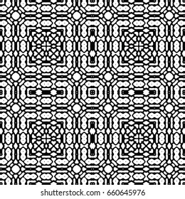 Endless black and white engraving pattern. Texture for certificate or diploma, currency and money design. Single-leaf woodcut, xylography, printmaking. Vector Illustration