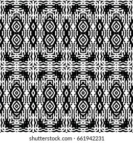 Endless black and white engraving pattern. Texture for certificate or diploma, currency and money design. Single-leaf woodcut, xylography, printmaking. Vector Illustration