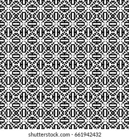 Endless black and white engraving pattern. Texture for certificate or diploma, currency and money design. Single-leaf woodcut, xylography, printmaking. Vector Illustration