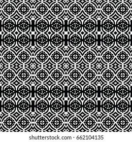 Endless black and white engraving pattern. Texture for certificate or diploma, currency and money design. Single-leaf woodcut, xylography, printmaking. Vector Illustration