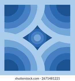 Unendliche blaue Wellenvorstellung