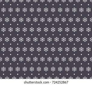 Endless Christmas Pattern. Snowflakes.