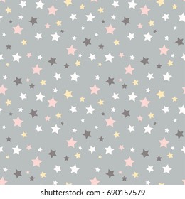 Endless Christmas Pattern Star Background Stock Vector (Royalty Free ...