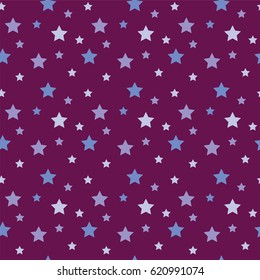 Endless Christmas Vector Pattern Design for Background. Stars Pattern.