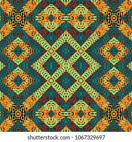 Endless color engraving pattern. Texture for certificate or diploma, currency and money design. Single-leaf woodcut, xylography, printmaking. Vector Illustration