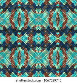 Endless color engraving pattern. Texture for certificate or diploma, currency and money design. Single-leaf woodcut, xylography, printmaking. Vector Illustration