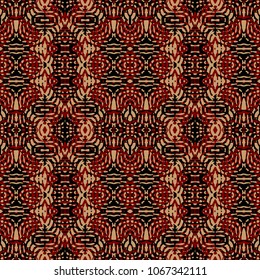 Endless color engraving pattern. Texture for certificate or diploma, currency and money design. Single-leaf woodcut, xylography, printmaking. Vector Illustration