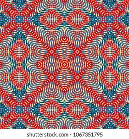 Endless color engraving pattern. Texture for certificate or diploma, currency and money design. Single-leaf woodcut, xylography, printmaking. Vector Illustration