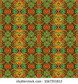 Endless color engraving pattern. Texture for certificate or diploma, currency and money design. Single-leaf woodcut, xylography, printmaking. Vector Illustration