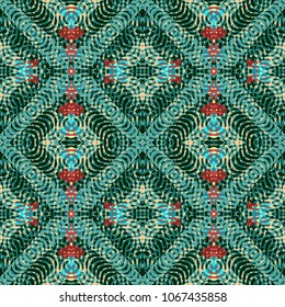 Endless color engraving pattern. Texture for certificate or diploma, currency and money design. Single-leaf woodcut, xylography, printmaking. Vector Illustration