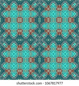 Endless color engraving pattern. Texture for certificate or diploma, currency and money design. Single-leaf woodcut, xylography, printmaking. Vector Illustration