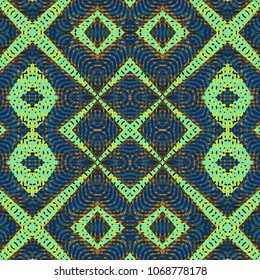 Endless color engraving pattern. Texture for certificate or diploma, currency and money design. Single-leaf woodcut, xylography, printmaking. Vector Illustration