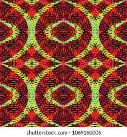 Endless color engraving pattern. Texture for certificate or diploma, currency and money design. Single-leaf woodcut, xylography, printmaking. Vector Illustration