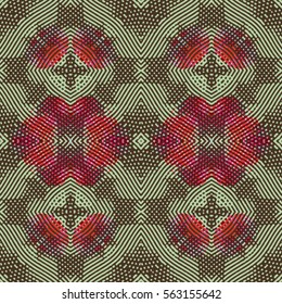 Endless color engraving pattern. Texture for certificate or diploma, currency and money design. Single-leaf woodcut, xylography, printmaking. Vector Illustration