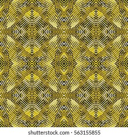 Endless color engraving pattern. Texture for certificate or diploma, currency and money design. Single-leaf woodcut, xylography, printmaking. Vector Illustration