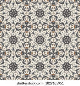 Endless colorful mandala pattern for wallpapers, design and backgrounds, vector seamless pattern.