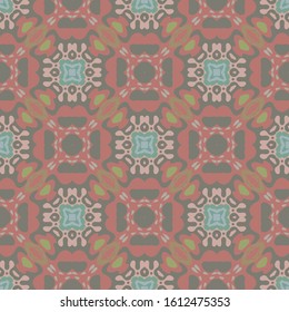 Endless colorful pattern in red and blue for wallpapers, design and backgrounds, vector seamless pattern.