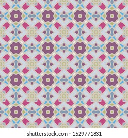 Endless colorful pattern for wallpapers, design and backgrounds, vector seamless pattern in gray, pink and blue.