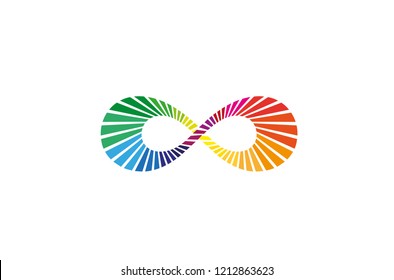 Endless Colors Symbol Logo Design Illustration