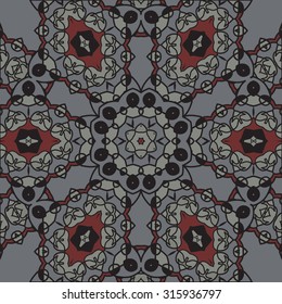 Endless dark wallpaper. Abstract Retro mandala.  Background for greeting card, Brochure, Card or Invitation with Islamic, Arabic, Indian, Ottoman, Asian motifs. 