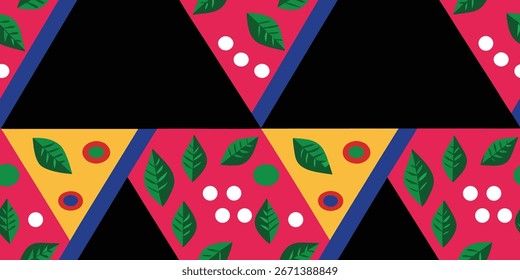 Endless edge infinite scroll natural theme pattern vector design