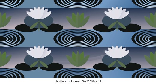 Endless edge infinite scroll natural theme pattern vector design
