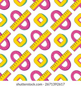 Endless edge study tools pattern design vector infinite scroll tile background
