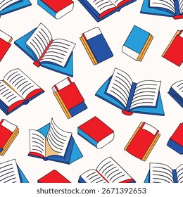 Endless edge study tools pattern design vector infinite scroll tile background