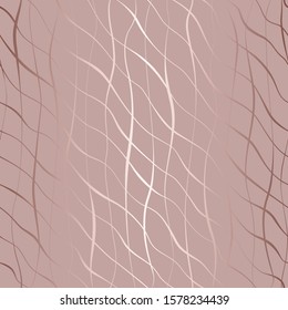 Endless elegant design. Marble with imitation of rose gold. Seamless pattern. Rose marble. Repeating background for design, gift wallpaper, wrapping paper, wrapper, prints. Luxurious abstract backdrop