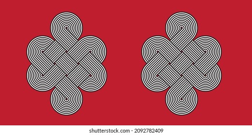 Endless eternity knot vector illustration