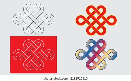 Endless eternity knot vector illustration 