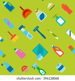 Endless flat hygiene and cleaning background.