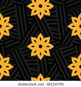 Endless floral abstract pattern. Background texture.  Vector illustration.