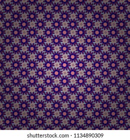 Endless floral abstract seamless pattern. Background texture in purple, blue and pink colors. Vector illustration.