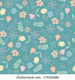 Endless floral pattern. Seamless texture with flowers