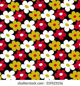 Endless fun floral pattern. Seamless texture