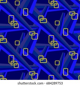 Endless geometric abstract pattern. Background texture.  Vector illustration.