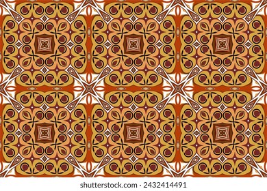 Endless geometric pattern, abstract floral pattern for your design. Flat vector design.