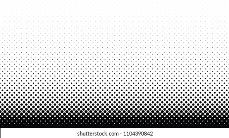 Endless halftone texture, endless halftone dots gradient, abstract background texture, retro style, black and white vector graphic