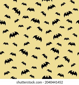 endless halloween seamless pattern with bats