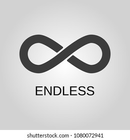 Endless icon. Endless symbol. Flat design. Stock - Vector illustration