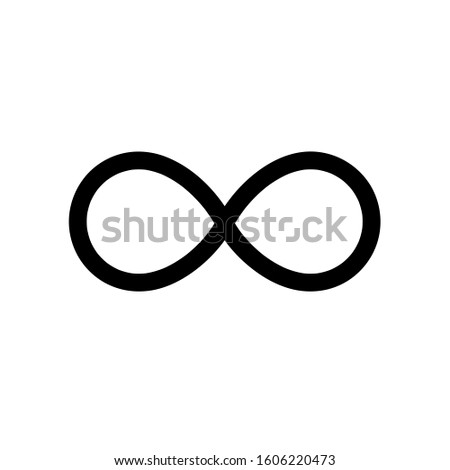 Endless icon, vector illustration. Flat design style. vector endless icon illustration isolated on white background, endless icon Eps10. endless icons graphic design vector symbols.