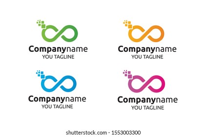 Endless Infinity logo design minimalist and modern