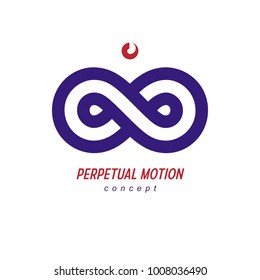 Endless Infinity Loop conceptual logo, vector special sign.