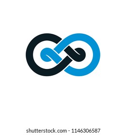 Endless Infinity Loop conceptual logo, vector special sign.