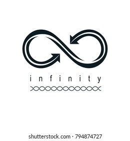 Endless Infinity Loop conceptual logo, vector special sign.