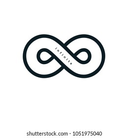 Endless Infinity Loop vector symbol, conceptual logo special design.